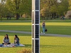 Rotore eolico ad asse verticale per Totem